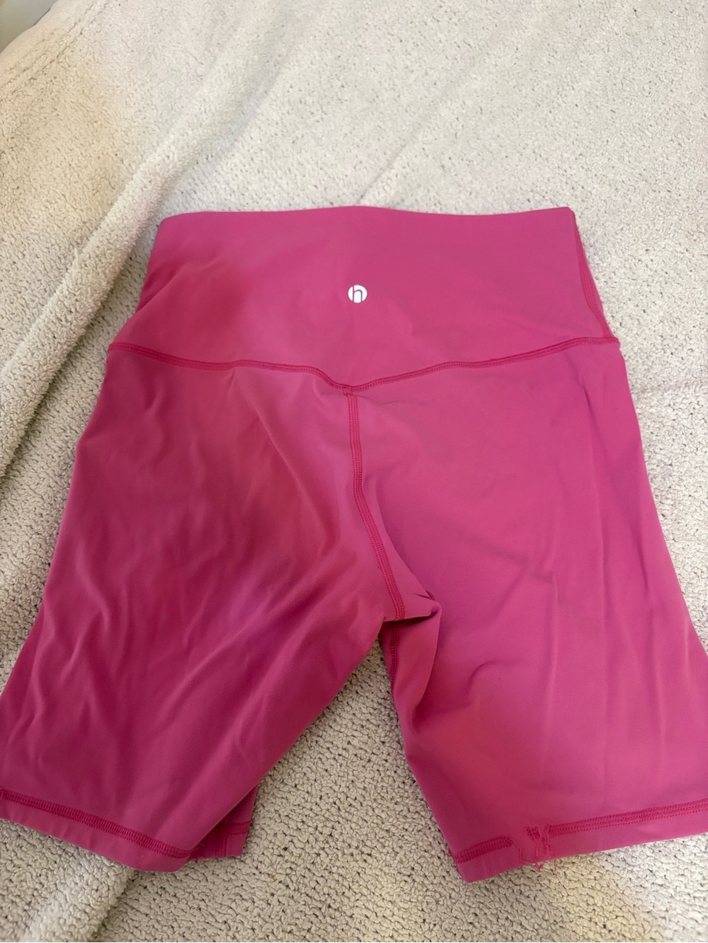 High-Waist Magenta Athletic Bike Shorts